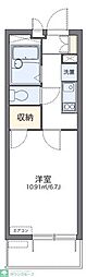 レオパレスグランドール 1Kの間取図画像