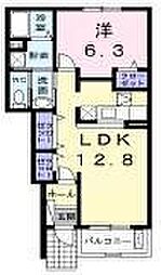 ピアフィールド2 1LDKの間取図画像