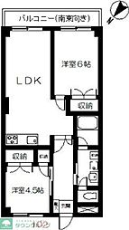 コーポ第3糀屋 2LDKの間取図画像
