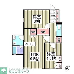 A1-FLAT 2LDKの間取図画像