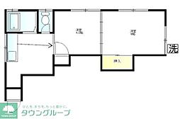 コーポ霞 2DKの間取図画像