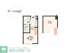 ラシュレ赤塚 1Kの間取図画像