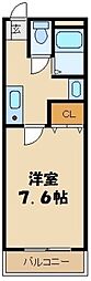 上福岡Sコーポラス 1Kの間取図画像