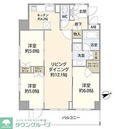 レリア朝霞本町 3LDKの間取図画像