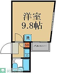 パールハイツ郭町 1Kの間取図画像
