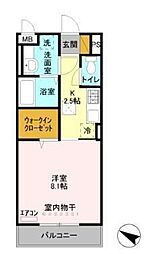 アグスター 1Kの間取図画像