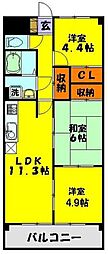 コーラルリーフ志木 3LDKの間取図画像