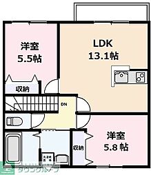 ポメロ 2LDKの間取図画像