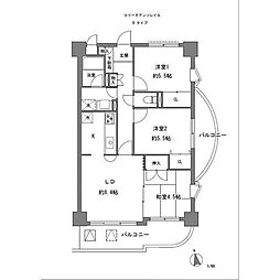 コリーヌアンソレイエ 3LDKの間取図画像