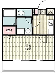 JR京浜東北・根岸線 山手駅 徒歩18分の賃貸アパート 1階1Kの間取り