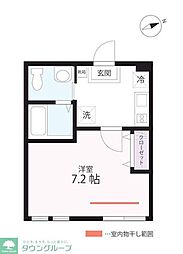 QUIET CRAB HOUSE mix山手II(仮) 1Kの間取図画像