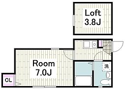 Caesarグミョウジ 1Kの間取図画像