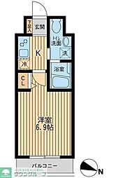 HF関内レジデンス 1Kの間取図画像