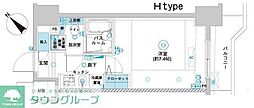 フェニックス横濱関内BAYGAIA 1Kの間取図画像