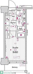 ガーラ・ステーション東神奈川 1Kの間取図画像