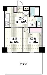 ダイアパレス千歳 2DKの間取図画像