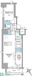 ルフォンプログレ横浜関内 1SLDKの間取図画像