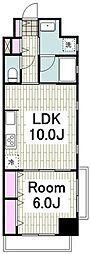 N-flats横浜関内 1LDKの間取図画像