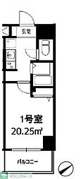 ポーロウニアバレイテイク2ポートサイド 1Kの間取図画像