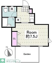 プレシード南浅間町 ワンルームの間取図画像