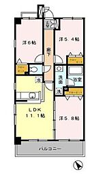 ハートヒルズ上大岡 3LDKの間取図画像