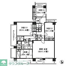 ベイコート本牧 4LDKの間取図画像