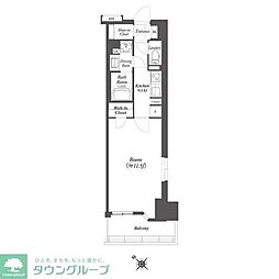 WORVE横浜伊勢佐木町 1Kの間取図画像