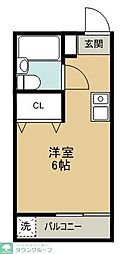 プリマ田無 1Kの間取図画像