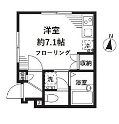 ヒルズM ワンルームの間取図画像
