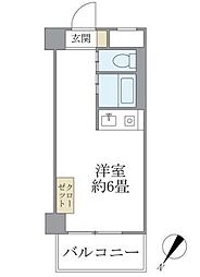 ロイヤルメゾン荻窪 ワンルームの間取図画像