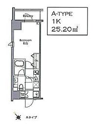 RESIDIA荻窪3 1Kの間取図画像