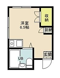 メゾンエトワール ワンルームの間取図画像