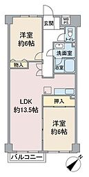 吉祥寺北町ハイム 2LDKの間取図画像