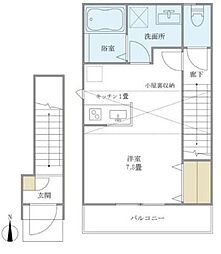 カーサシトラス ワンルームの間取図画像