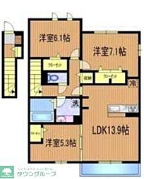 Socius田無 100B 3LDKの間取図画像