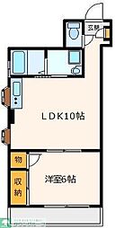 第3メゾン藤 1LDKの間取図画像