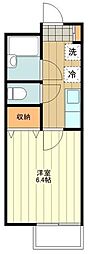 フラット西國分寺 1Kの間取図画像