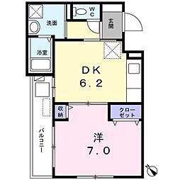 リマンベール 1DKの間取図画像