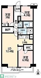 マンハイム上石神井 3LDKの間取図画像