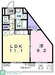 グランドレジデンスエムエイト 1LDKの間取図画像