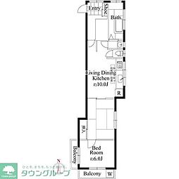 シーズ・レジデンス永福町メゾン 2LDKの間取図画像