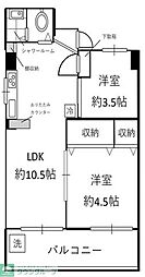 武蔵境永谷タウンプラザ 2LDKの間取図画像
