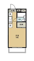 メゾン・ド・ラポール ワンルームの間取図画像
