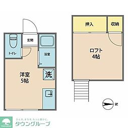 ル・レーヴ御幸 ワンルームの間取図画像