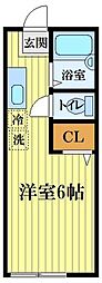 ピーターラビット 1Kの間取図画像