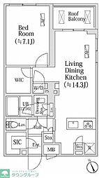 OZIO西荻窪2 1LDKの間取図画像