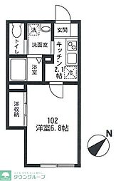 JR山手線 代々木駅 徒歩11分の賃貸アパート 1階1Kの間取り