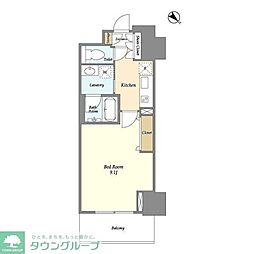 フロンティア新宿タワー 1Kの間取図画像
