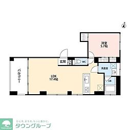 砧4丁目プロジェクト 1LDKの間取図画像