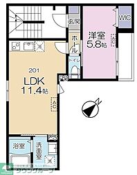 Casa  Gratitude(カーサ・グラティチュード) 1LDKの間取図画像